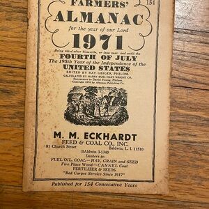 Vintage 1971 Farmers' Almanac